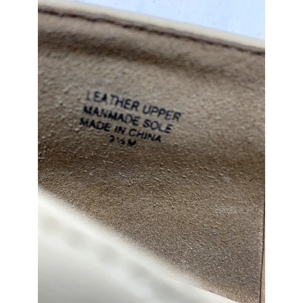 Ann Taylor Leather Chain Loafers Womens 9.5 Classic Preppy Dressy
